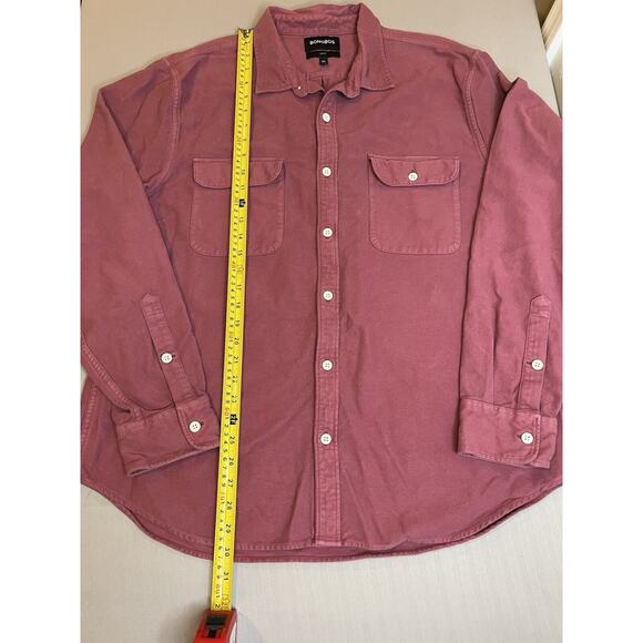 Bonobos Mens Slim Fit Size XXL Pink Button Thick Flannel Long Sleeve Shirt - Picture 4 of 8